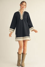 Contrast Edge Shift Dress