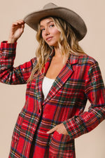 Plaid Sequin Patch Jacket