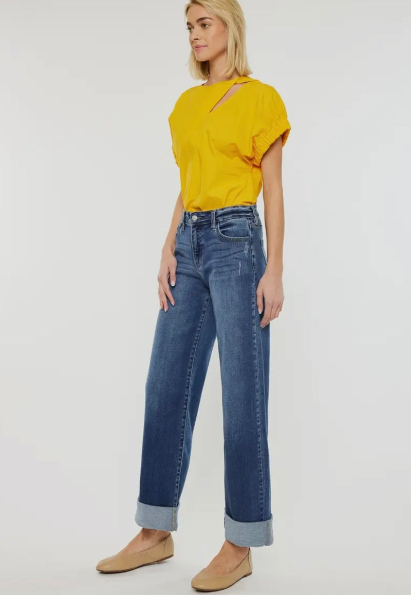 High Rise Wide Leg Denim