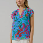 Finy Floral Souris Pleated Blouse