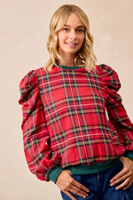 Poppy Plaid Top