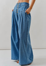 Front Button Down Flare Jeans
