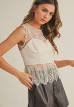 Lace with Corset Sleeveless Top