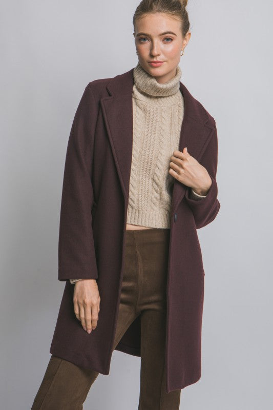 Notched Lapel Coat