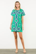 Embroidered Mini Dress