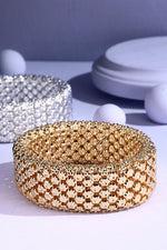 Shiny Textured Metal Mesh Bracelet