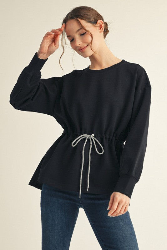 Drawstring Waist Top