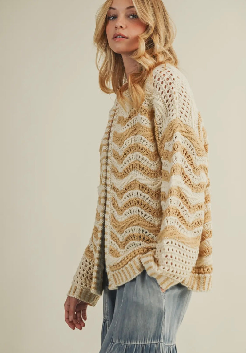 Wave Pattern Cardigan