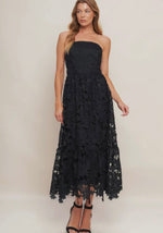 Woven Lace Midi Dress