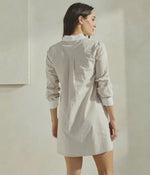 Pinstripe Pleated Dress