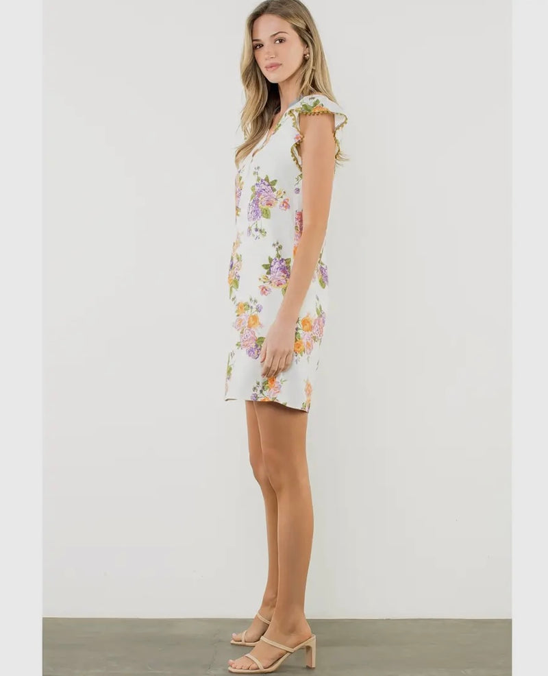 Pom Trim Dress