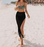 Tassel Side Split Swim Cover Up