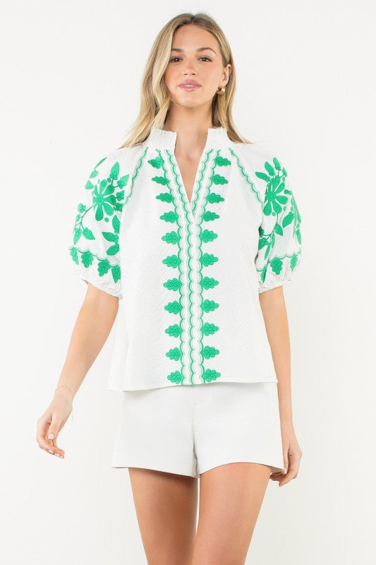 Kelly Textured Top