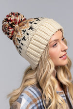 Multicolor Pompom Beanie