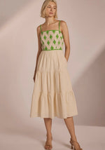 Contrast Diamond Midi Dress