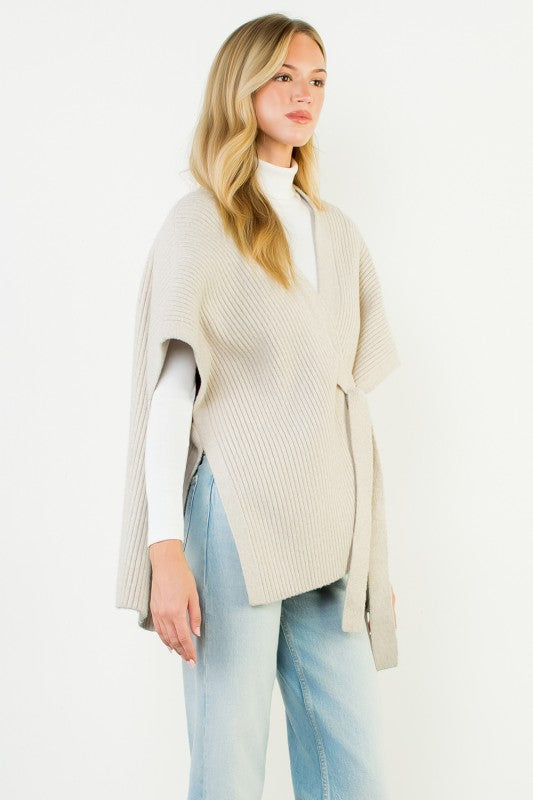 Sleeveless Knitted Cardigan