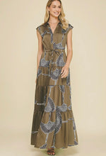 Print Tiered Maxi Dress
