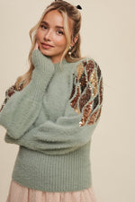 Sequin Knit Sweater
