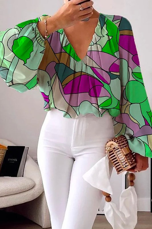 With You Printed Blouse