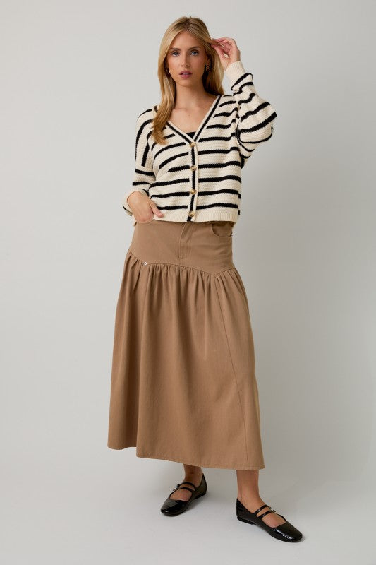 Fit And Flare Maxi Skirt