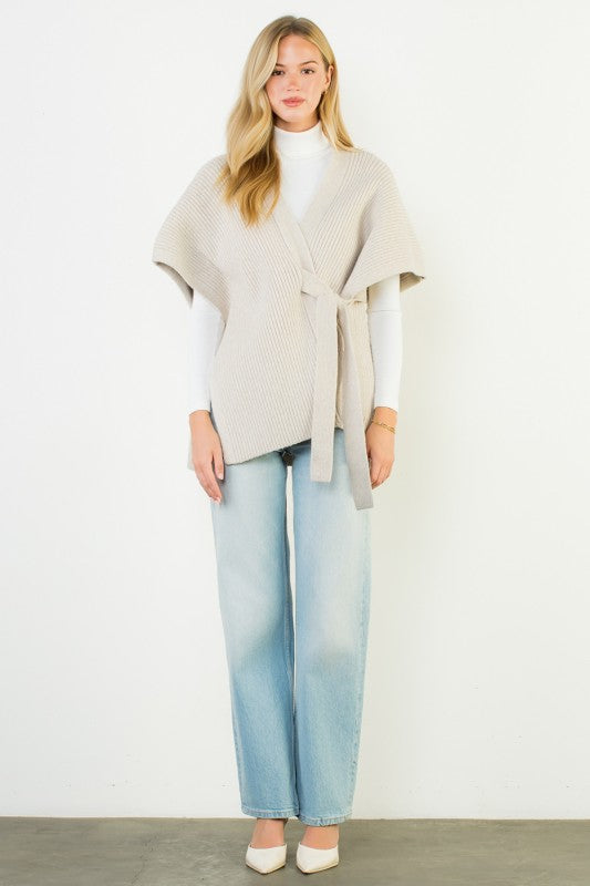 Sleeveless Knitted Cardigan