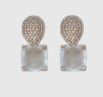 Retro Pave Crystal Gum Drop Statement Earrings