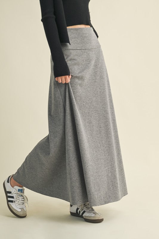 Brushed Rib Maxi Skirt