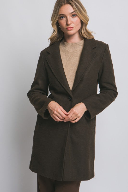 Notched Lapel Coat