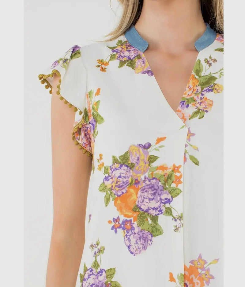 Pom Trim Dress