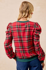 Poppy Plaid Top