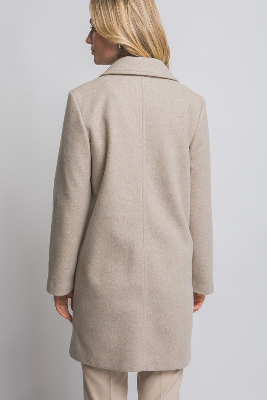 Notched Lapel Coat