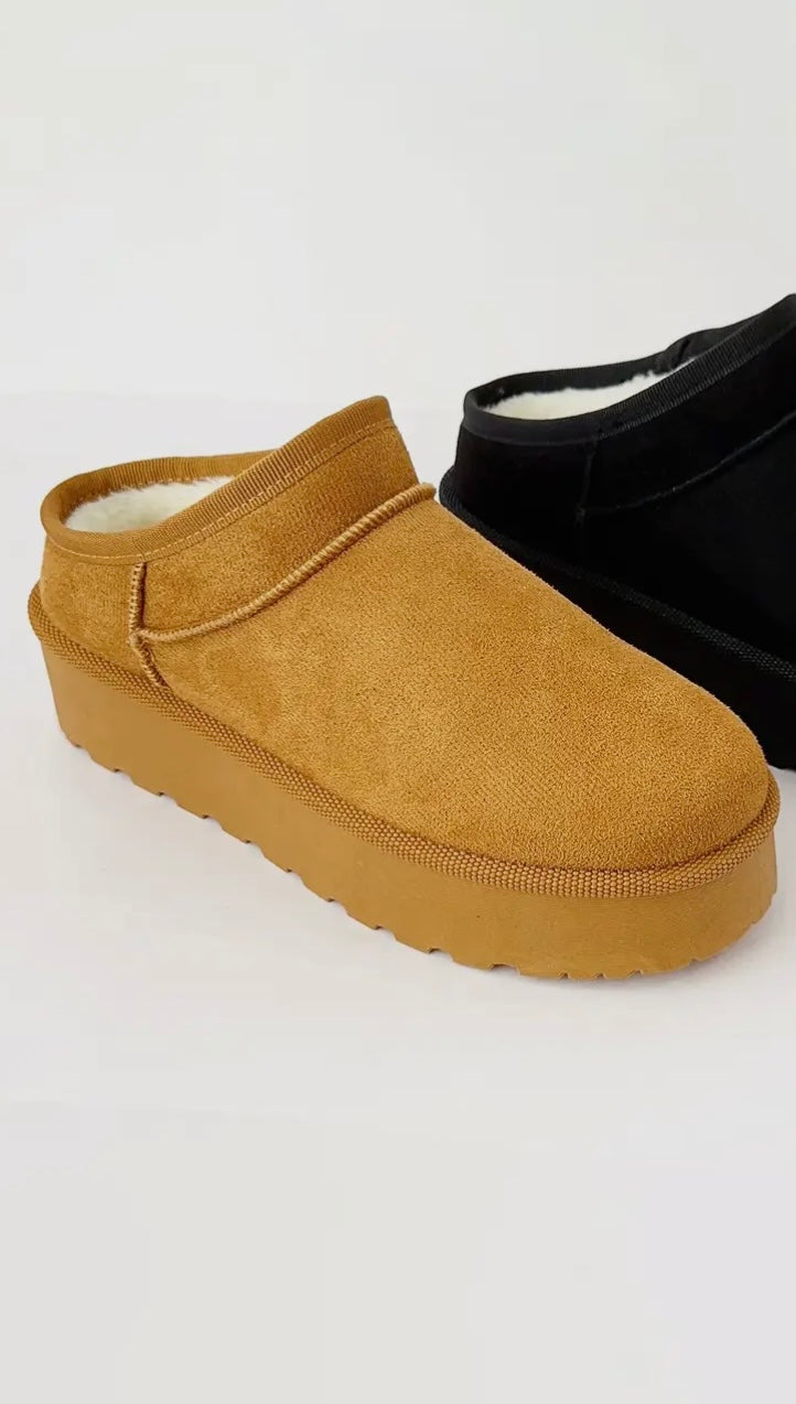 Ankle Platform Sherpa Shoe