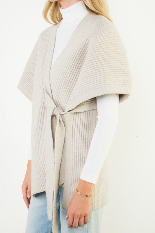 Sleeveless Knitted Cardigan