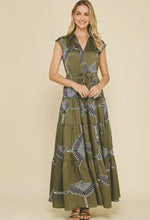 Print Tiered Maxi Dress