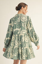Ric Rac Accent Floral Dress