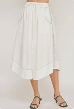Relaxed Cotton Midi Skirt