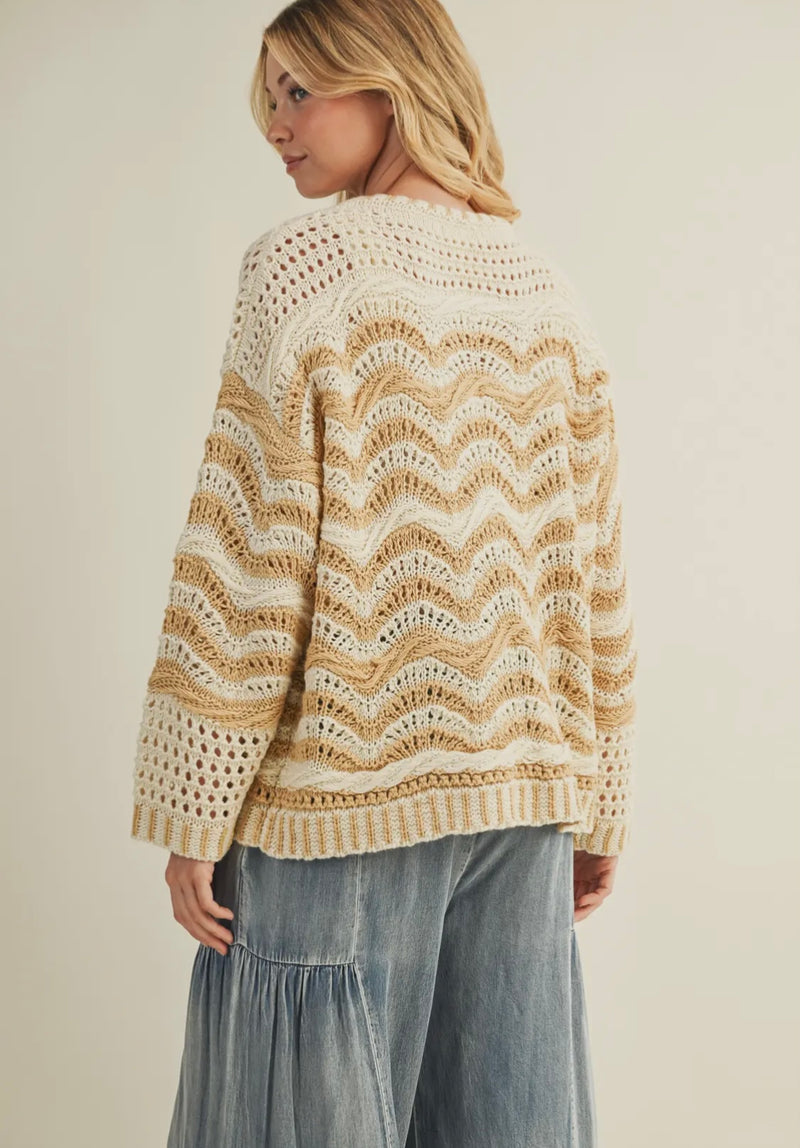 Wave Pattern Cardigan