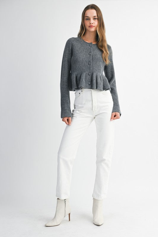 Peplum Cardigan