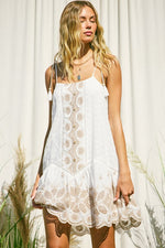 Embroidery Mini Dress