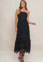 Woven Lace Midi Dress