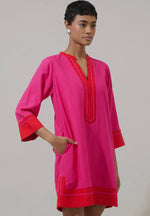 Allie Shift Linen Mini Dress