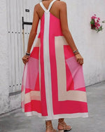 Colorblocked Swing Dress