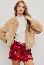 Faux Fur Zip-Up Jacket