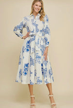 Print Shirt Midi Dress
