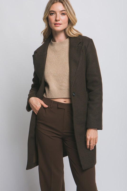Notched Lapel Coat