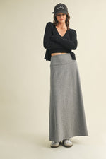 Brushed Rib Maxi Skirt