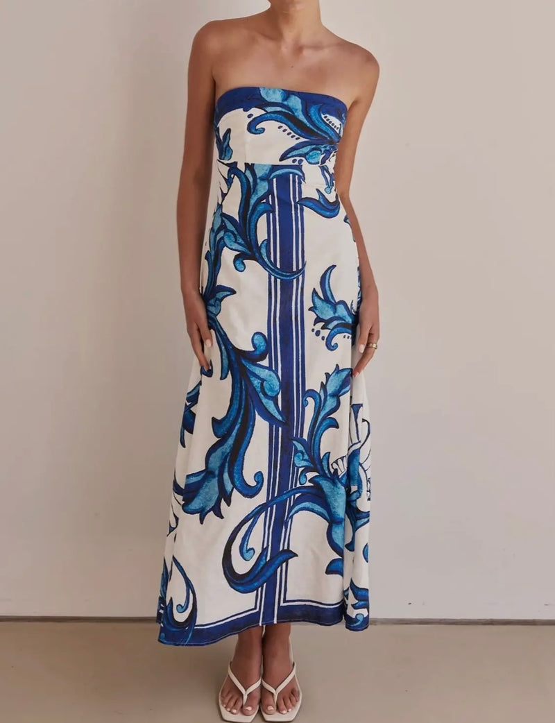Boho Bandeau Maxi Dress