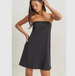 Sand Washed Strapless Mini Dress