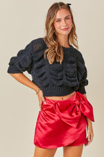 Shirring Detail Knit Sweater