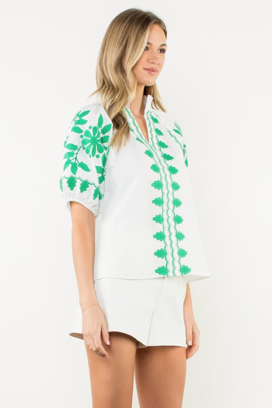 Kelly Textured Top